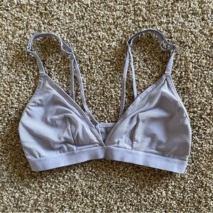 🚨Auden Unlined Bralette Women’s Small Lavender Semi Sheer Wireless Strappy Back